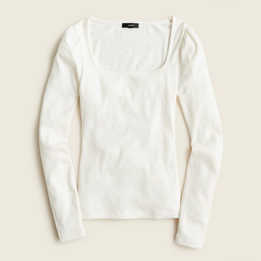 J. Crew Square Neck Ribbed Top